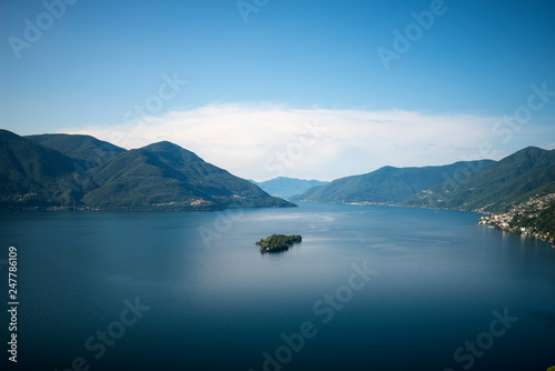Brissago Island on Alpine Lake Maggiore in Ticino  Switzerland.
