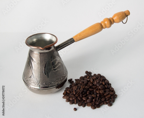 Coffee maker, coffee beans and spices