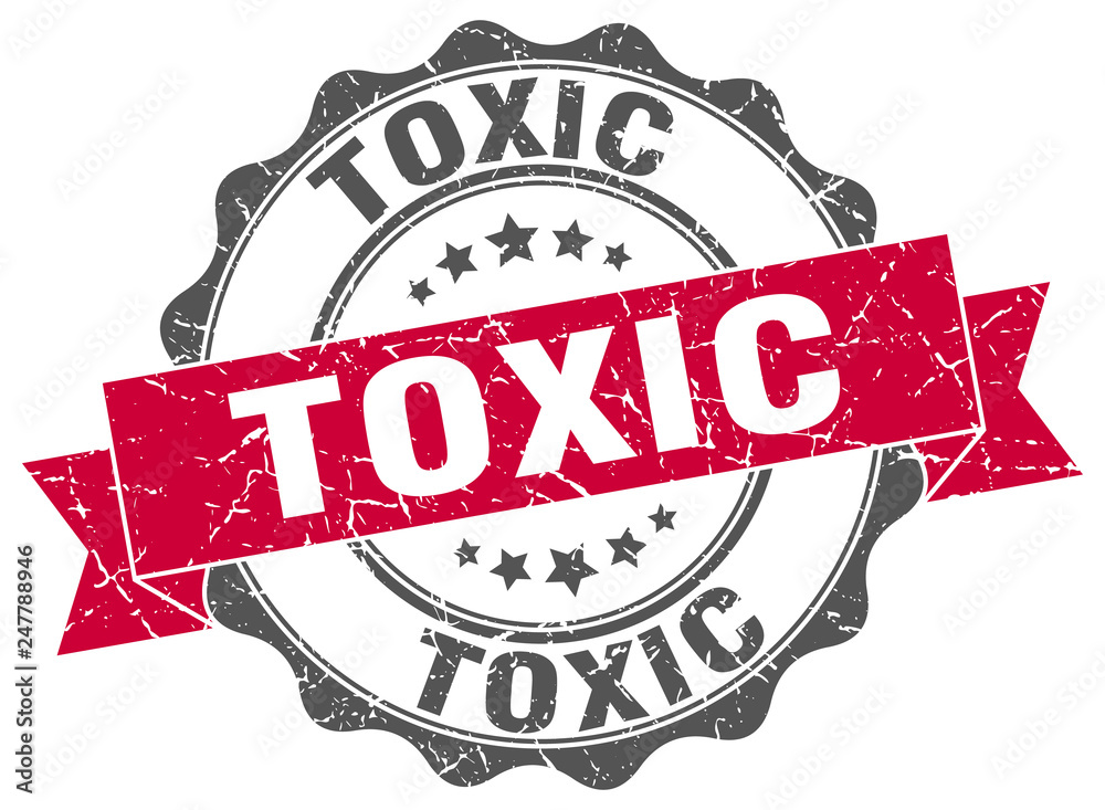 Obraz premium toxic stamp. sign. seal