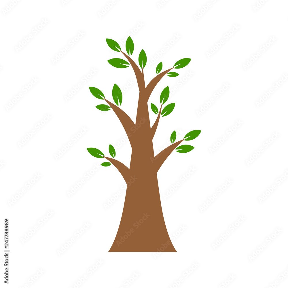 Tree flat icon isolated on white background Tree flat icon isolated on white background