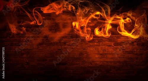 colorful smoke on a black b...