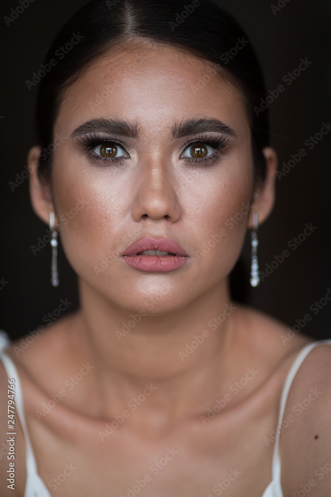 Portrait of a beautiful bride with bright makeup Portrait of a beautiful bride with bright makeup