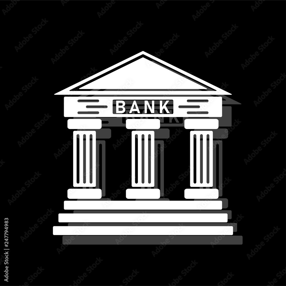 Obraz premium Bank icon flat