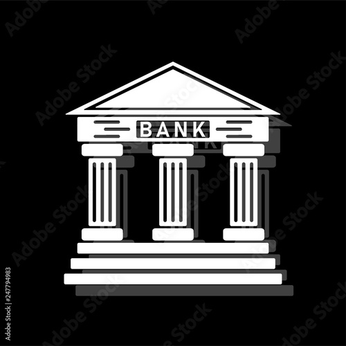 Bank icon flat