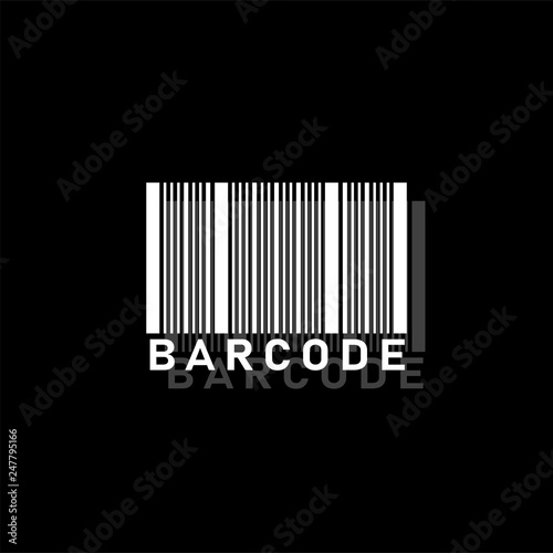 Bar code icon flat