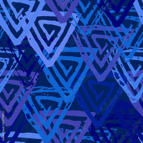 Seamless pattern with textured triangles