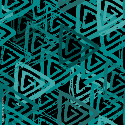 Seamless pattern with textured triangles