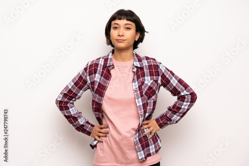 Young woman with short hair