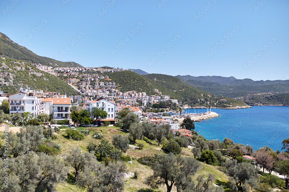 panoramic view of santorini greece