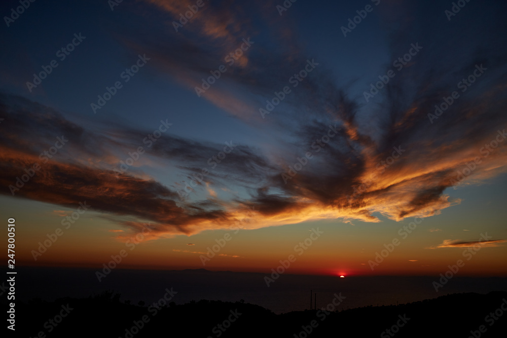 Fototapeta premium sunset in the mountains