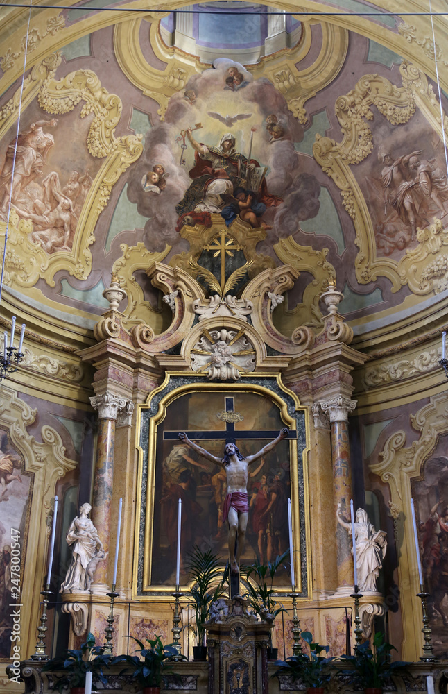 Altar in the church of Saint Vitale. Parma. Emilia-Romagna. Italy