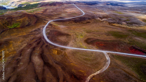 Fotografie Icelandic aerial photography captured by drone