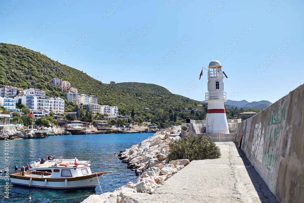 lighthouse on island of crete greece