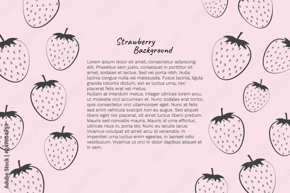 Pink Strawberry Banner