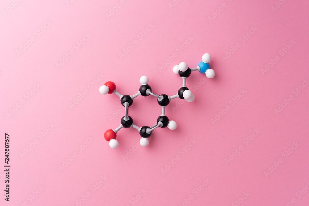 Dopamine cheimcal formula - obrazy, fototapety, plakaty 