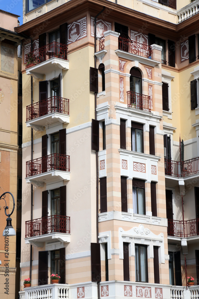 Liguria, Rapallo, buiding facade