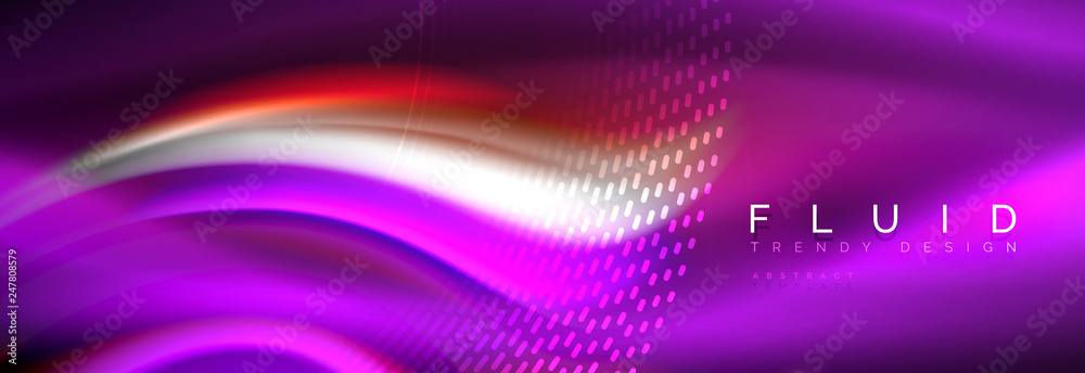 Fluid colors mixing glowing neon wave background, holographic texture Fluid colors mixing glowing neon wave background, holographic texture