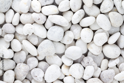 Fotografie, Obraz White pebbles stone texture and background