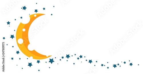 Symbol of the moon with stars.