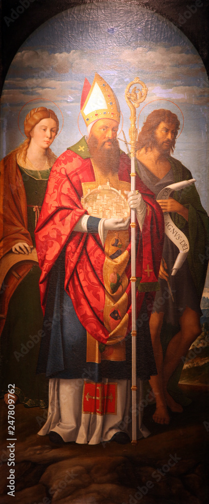 St. Catherine of Alexandria, St Quirinus, and John the Baptist