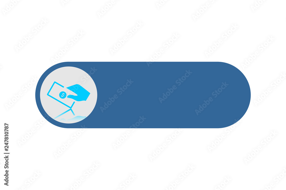 Hand with cash. Modern flat design concepts for web banners, web sites.Payment method vector icon Hand with cash. Modern flat design concepts for web banners, web sites.Payment method vector icon