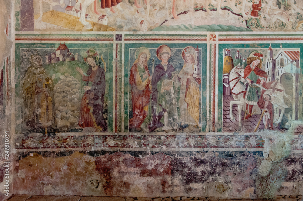 Fresken in der Friedhofskapelle in Beram  in Kroatien