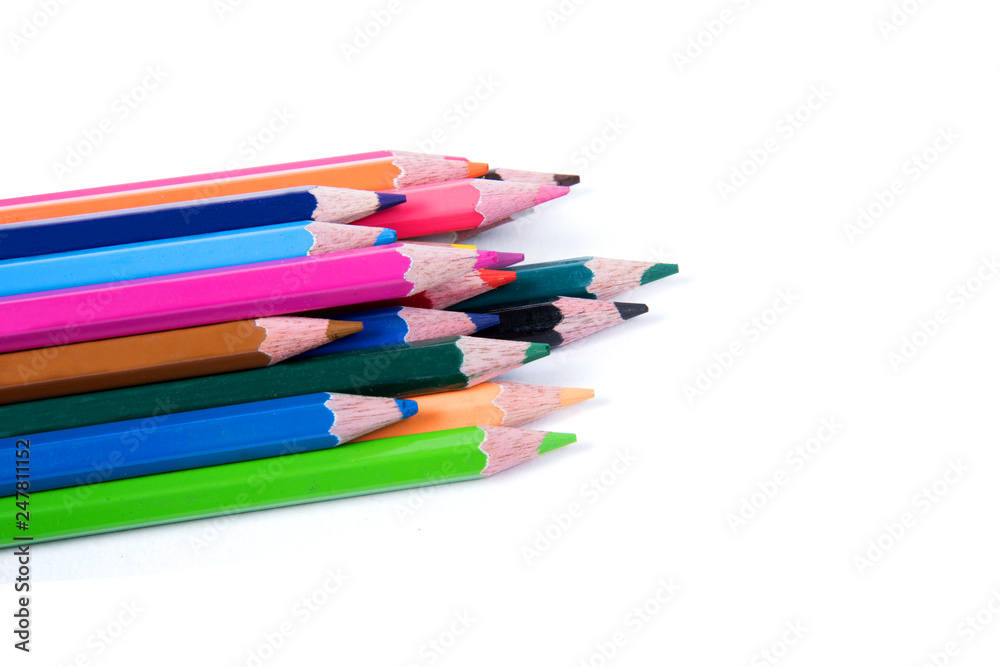 Color Pencils Isolated On White Background Color Pencils Isolated On White Background