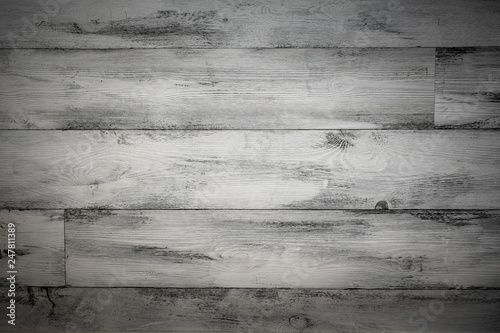 Old white weathered wooden ...