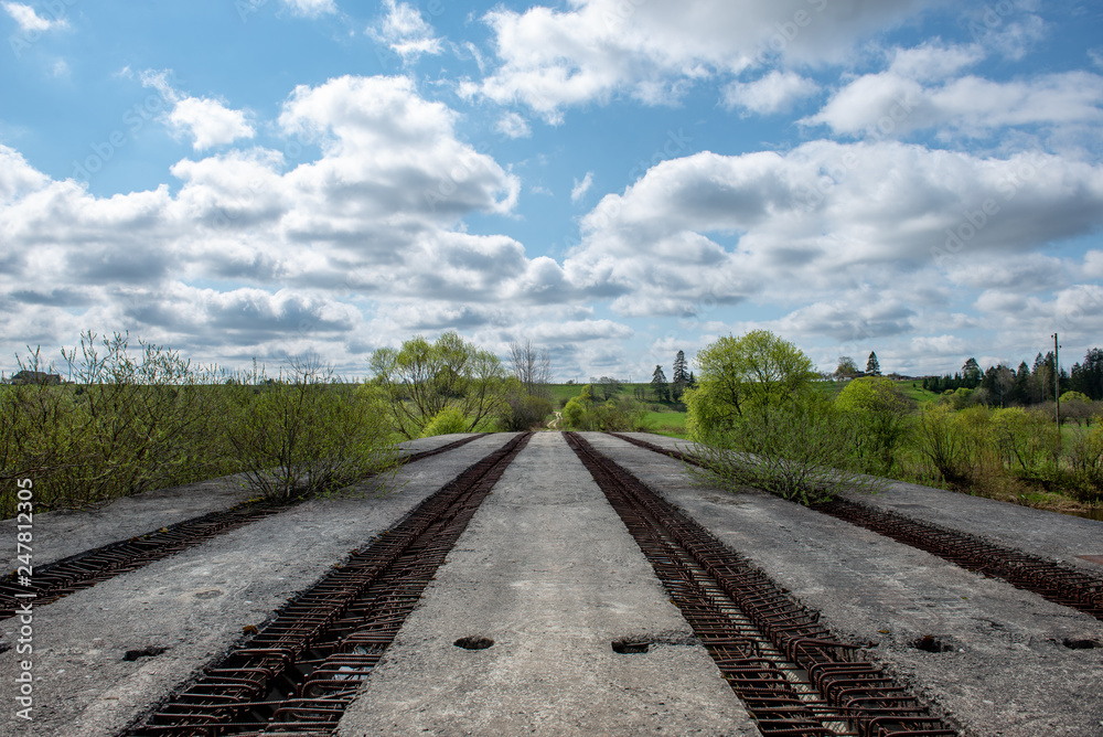 empty asphalt road outside city