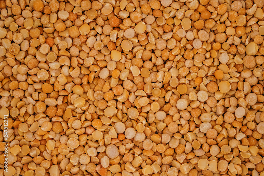 Dry yellow split peas background texture Dry yellow split peas background texture