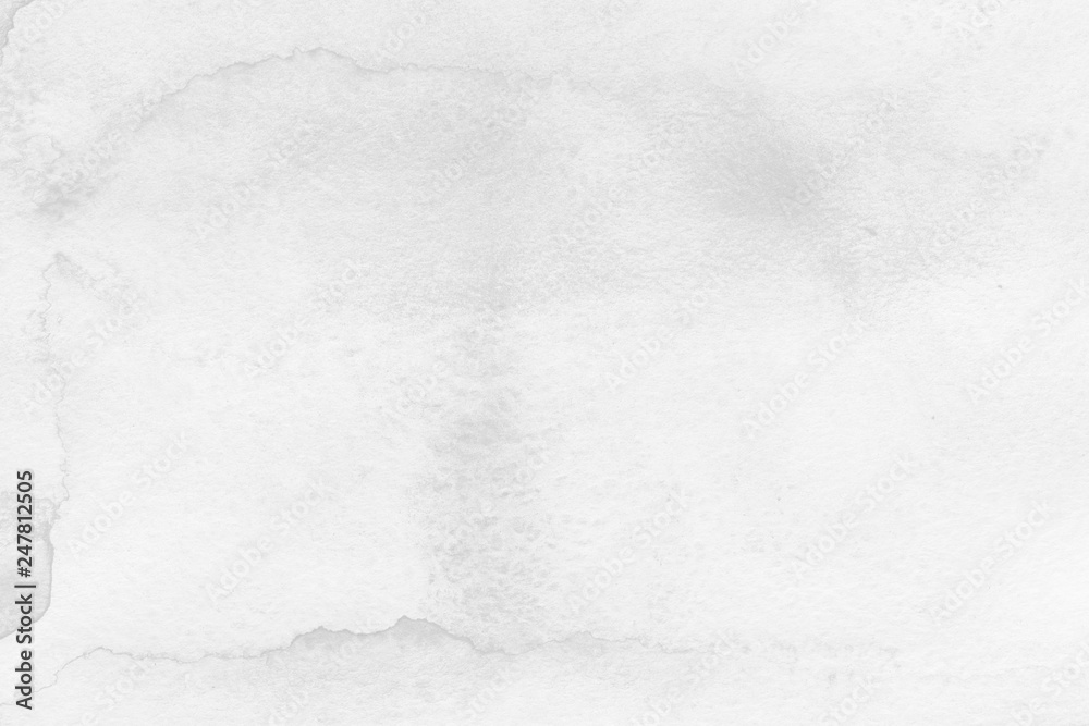 Fototapeta premium Silver watercolor and ink paper textures on white background. Chaotic stylish abstract organic design.