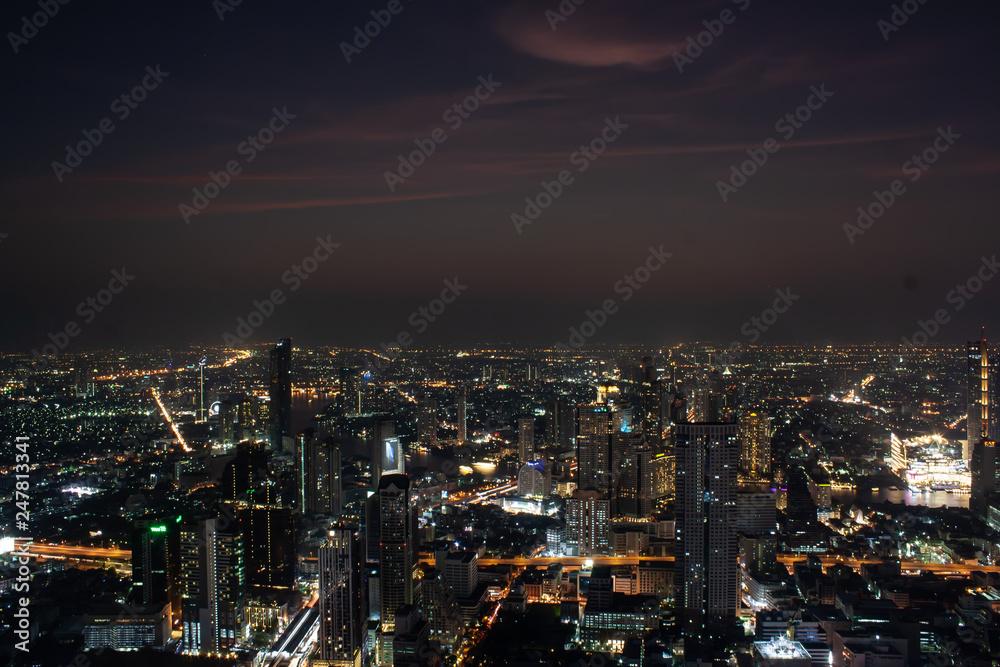 Bangkok city at night