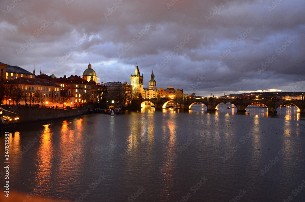 Night view on Prague