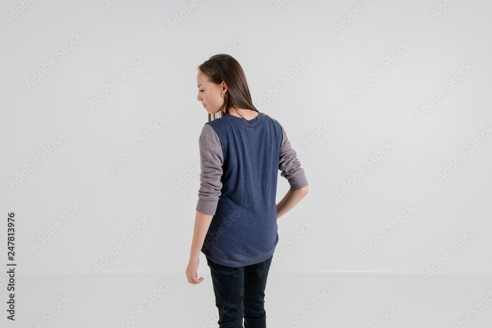 Fashionable Teen Girl in Hemp Clothing