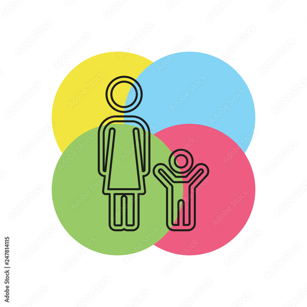 mother and child, family vector icon mother and child, family vector icon
