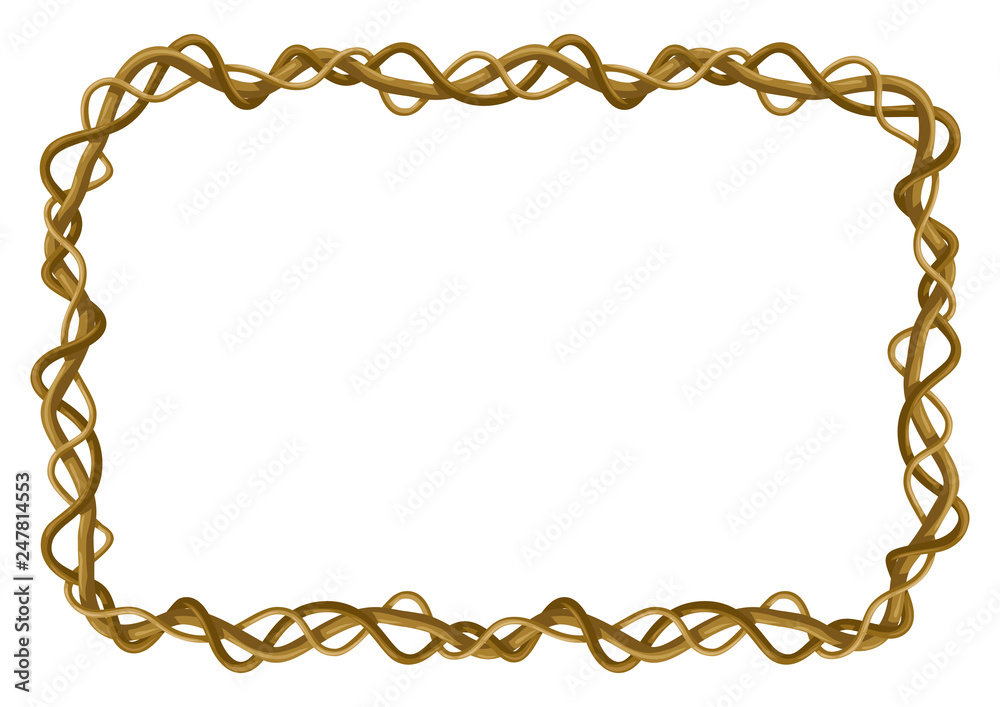 Twisted wild lianas branches frame. Twisted wild lianas branches frame.