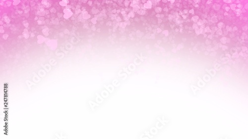 Pink and Red heart background in valentine s day