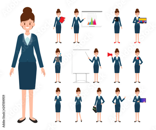 Business Woman character in job.