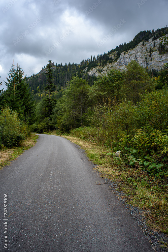 Fototapeta premium empty asphalt road outside city