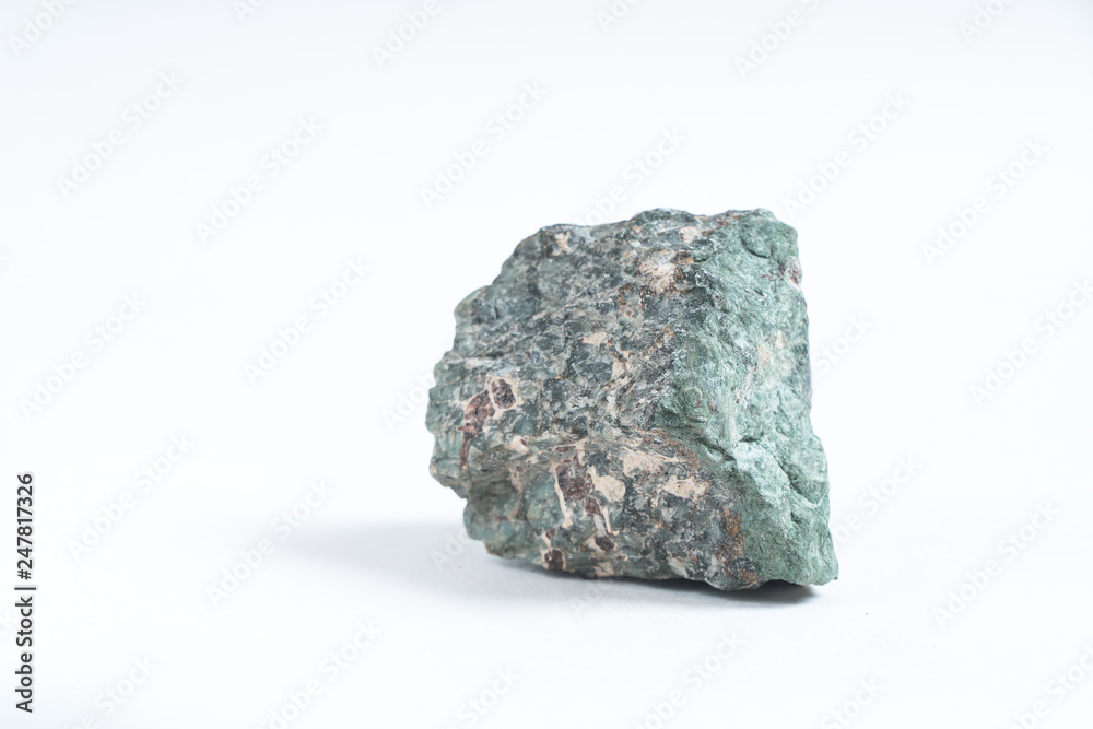 apatite is a mineral stone on a white background isolate.