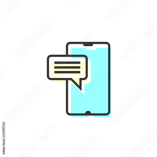 Smartphone message vector illustration