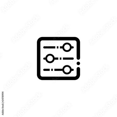 Equalizer interface button symbol vector icon