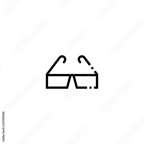 3D glasses vector icon