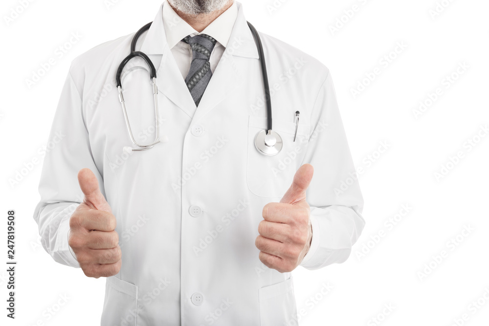 Doctor with thumbs up Doctor with thumbs up