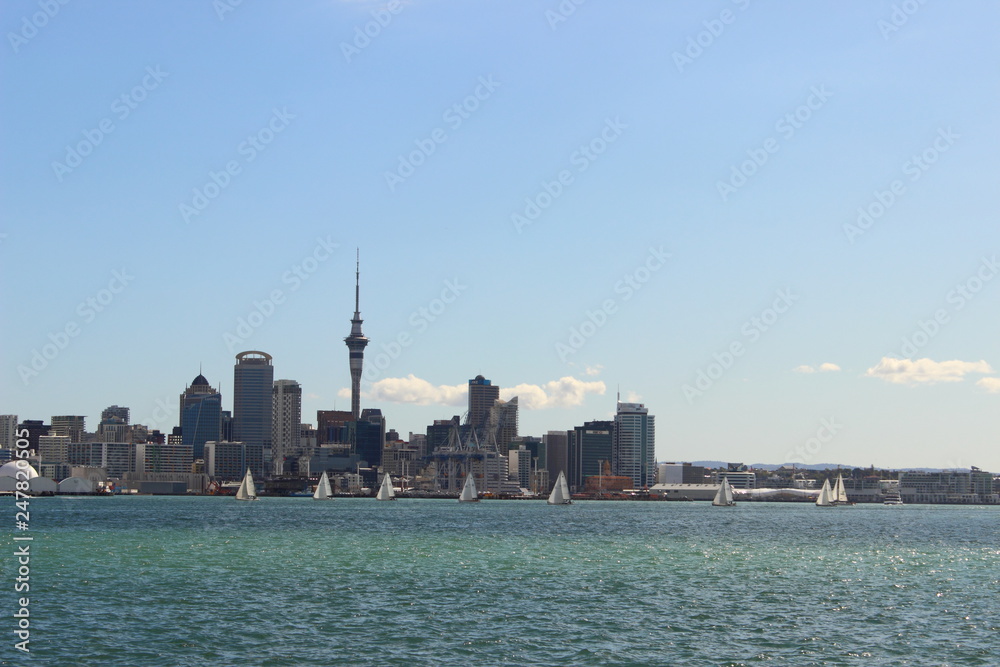 Naklejka premium Auckland Skyline - New Zealand