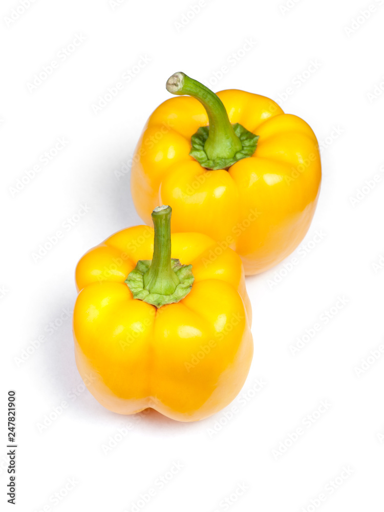 Two sweet yellow bell peppers Two sweet yellow bell peppers