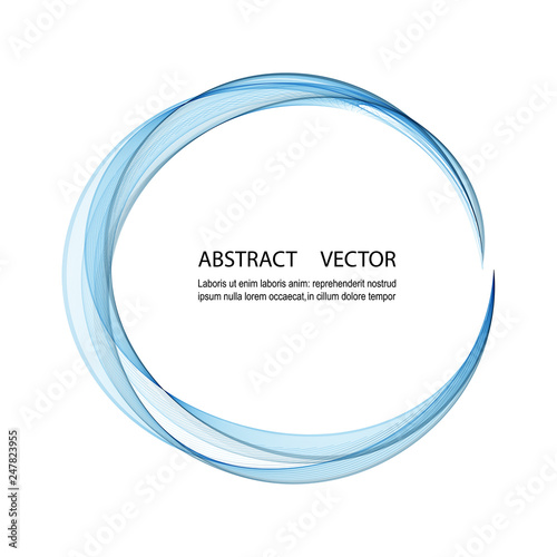 Abstract light blue vortex text presentation layout