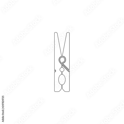 clothespin. flat vector icon