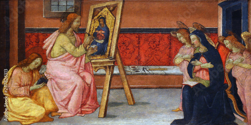 Fotografi St. Luke paints the Virgin
