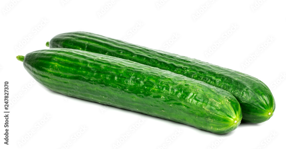 Two cucumber isolated on white background Two cucumber isolated on white background